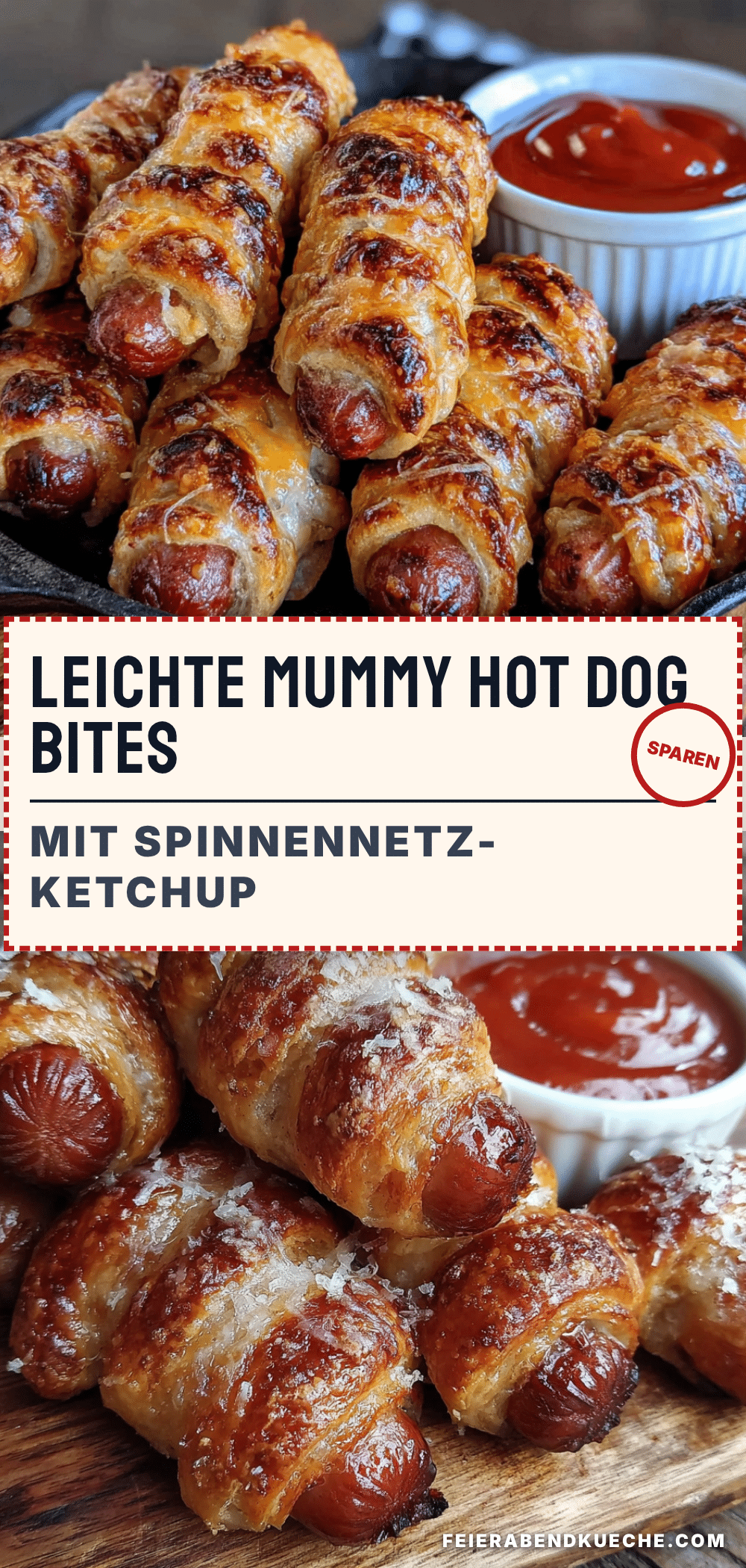 Leichte Mummy Hot Dog Bites recipe