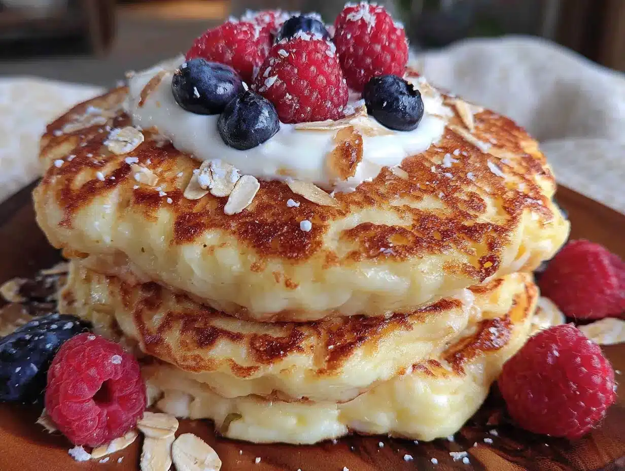 Protein-Pfannkuchen mit 3 Zutaten preparation steps