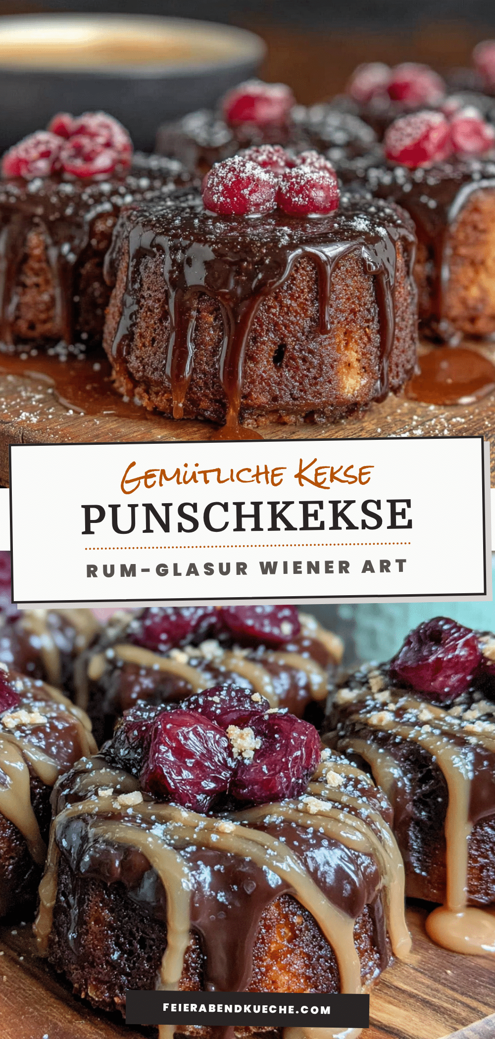 Punschkekse mit Rum-Glasur recipe